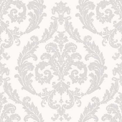 Galerie Wallcoverings Palazzo Silk Damask Galerie Wallcoverings  White   - G67606
