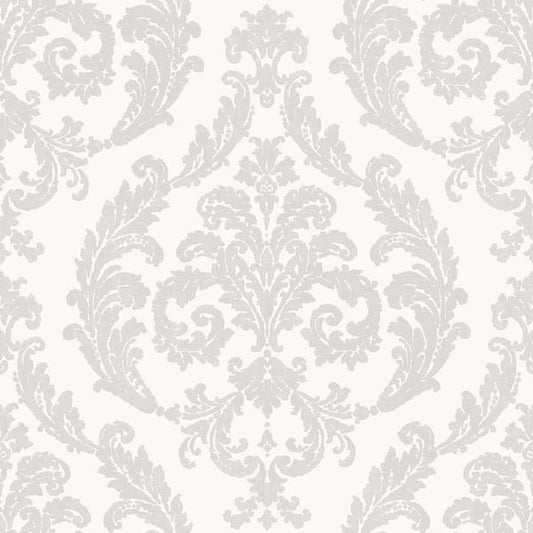 Galerie Wallcoverings Palazzo Silk Damask Galerie Wallcoverings  White   - G67606