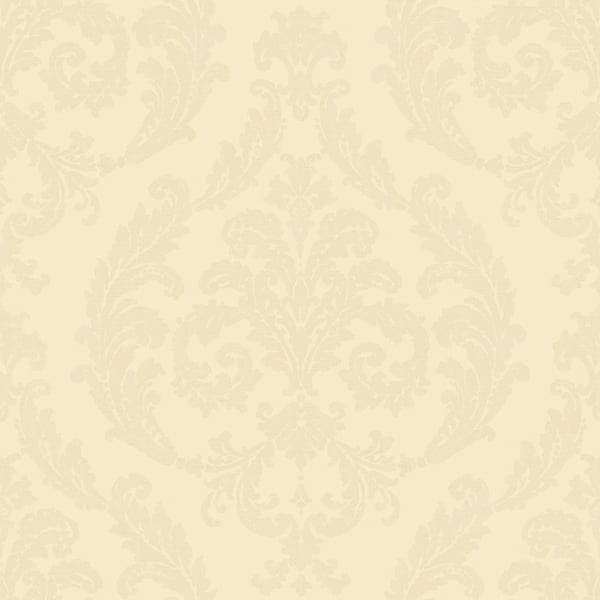 Galerie Wallcoverings Palazzo Silk Damask Galerie Wallcoverings  Cream   - G67607