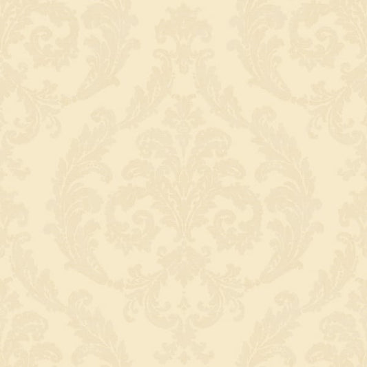 Galerie Wallcoverings Palazzo Silk Damask Galerie Wallcoverings  Cream   - G67607