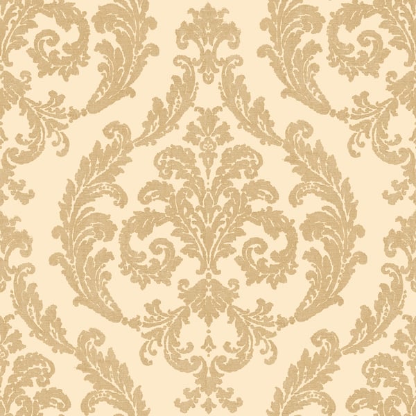 Galerie Wallcoverings Palazzo Silk Damask Galerie Wallcoverings  Gold   - G67608