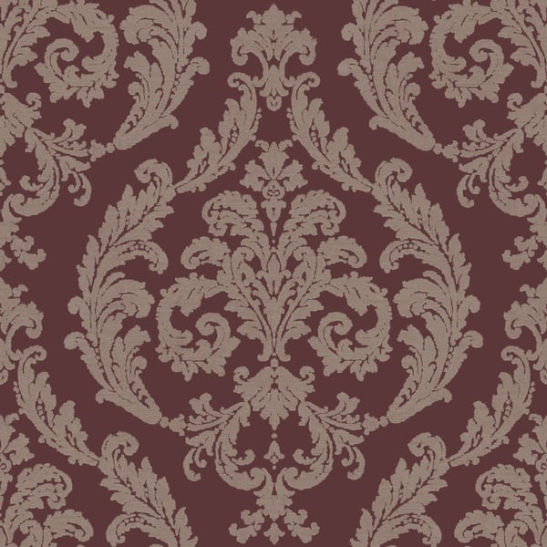 Galerie Wallcoverings Palazzo Silk Damask Galerie Wallcoverings  Red   - G67611