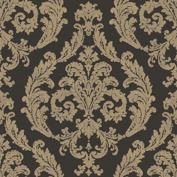 Galerie Wallcoverings Palazzo Silk Damask Galerie Wallcoverings  Bronze, Brown   - G67613