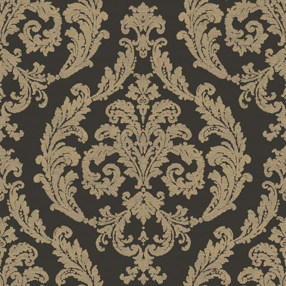 Galerie Wallcoverings Palazzo Silk Damask Galerie Wallcoverings  Bronze, Brown   - G67613
