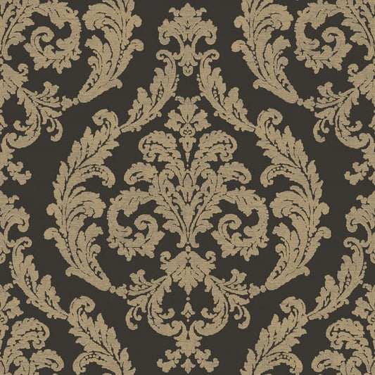 Galerie Wallcoverings Palazzo Silk Damask Galerie Wallcoverings  Bronze, Brown   - G67613