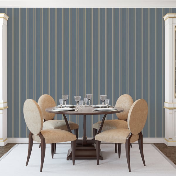 Galerie Wallcoverings Palazzo Silk Stripe Galerie Wallcoverings  Blue   - G67628