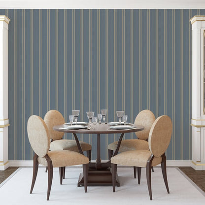 Galerie Wallcoverings Palazzo Silk Stripe Galerie Wallcoverings  Blue   - G67628