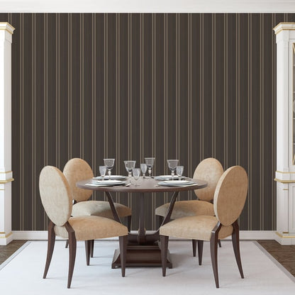Galerie Wallcoverings Palazzo Silk Stripe Galerie Wallcoverings  Bronze, Brown   - G67629