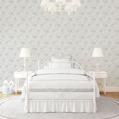 Galerie Wallcoverings Palazzo Floral Rose Galerie Wallcoverings  Silver Grey   - G67631