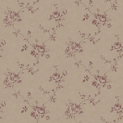 Galerie Wallcoverings Palazzo Floral Rose Galerie Wallcoverings  Beige   - G67635