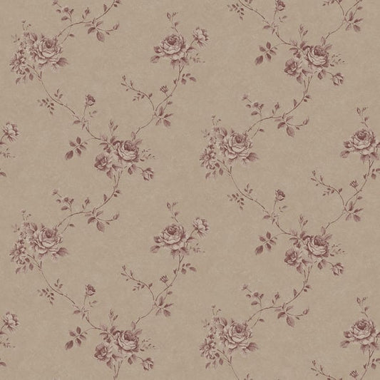 Galerie Wallcoverings Palazzo Floral Rose Galerie Wallcoverings  Beige   - G67635