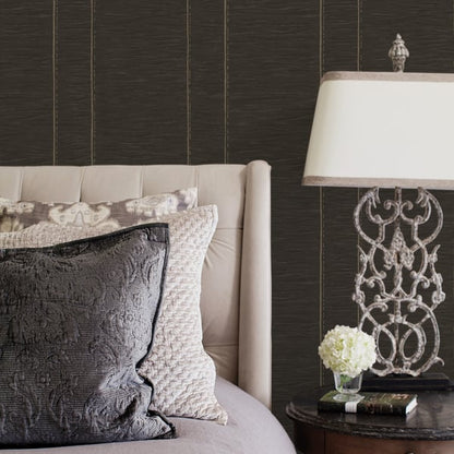 Galerie Wallcoverings Palazzo Pleated Stripe Galerie Wallcoverings  Bronze, Brown   - G67645