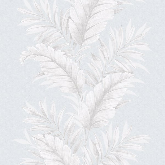 Galerie Wallcoverings Palazzo Fern Stripe Galerie Wallcoverings  Silver Grey   - G67646
