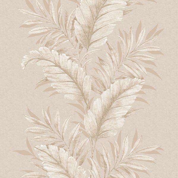 Galerie Wallcoverings Palazzo Fern Stripe Galerie Wallcoverings  Cream   - G67647