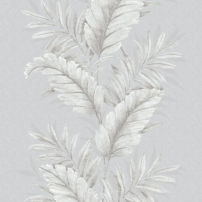 Galerie Wallcoverings Palazzo Fern Stripe Galerie Wallcoverings  Silver Grey   - G67648
