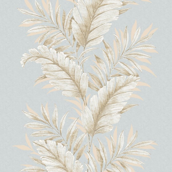 Galerie Wallcoverings Palazzo Fern Stripe Galerie Wallcoverings  Blue   - G67650