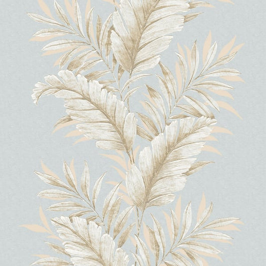 Galerie Wallcoverings Palazzo Fern Stripe Galerie Wallcoverings  Blue   - G67650