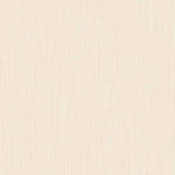 Cream linen-textured wallpaper with subtle vertical grain; warm neutral wall covering.