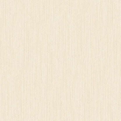 Cream linen-textured wallpaper with subtle vertical grain; warm neutral wall covering.
