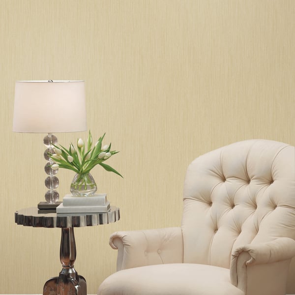 Gold plain-texture wallcovering.