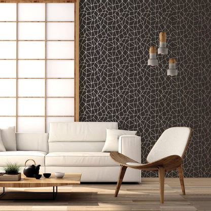 Galerie Wallcoverings Special Fx 2 Glitter Web Galerie Wallcoverings  Black   - G67694