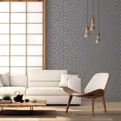 Galerie Wallcoverings Special Fx 2 Glitter Web Galerie Wallcoverings  Silver Grey   - G67698