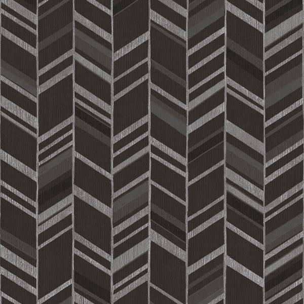 Galerie Wallcoverings Special Fx 2 Glitter Chevrons Galerie Wallcoverings  Black   - G67716