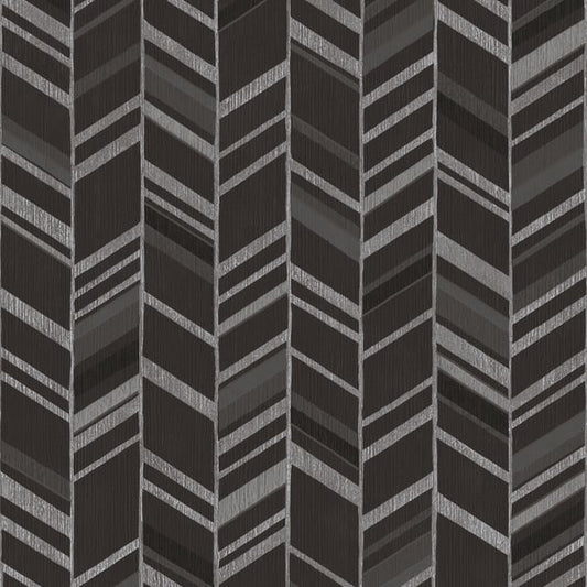 Galerie Wallcoverings Special Fx 2 Glitter Chevrons Galerie Wallcoverings  Black   - G67716