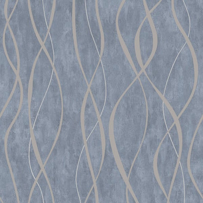 Galerie Wallcoverings Special Fx 2 Glitter Ribbons Galerie Wallcoverings  Silver Grey   - G67720