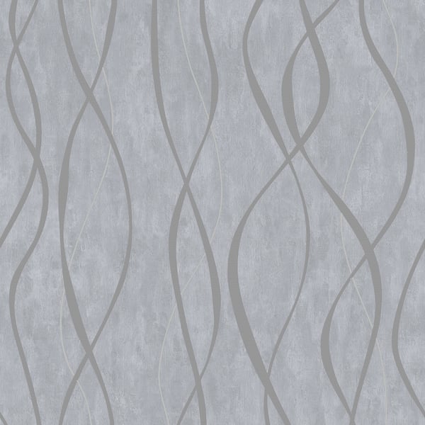Galerie Wallcoverings Special Fx 2 Glitter Ribbons Galerie Wallcoverings  Silver Grey   - G67733