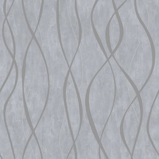 Galerie Wallcoverings Special Fx 2 Glitter Ribbons Galerie Wallcoverings  Silver Grey   - G67733
