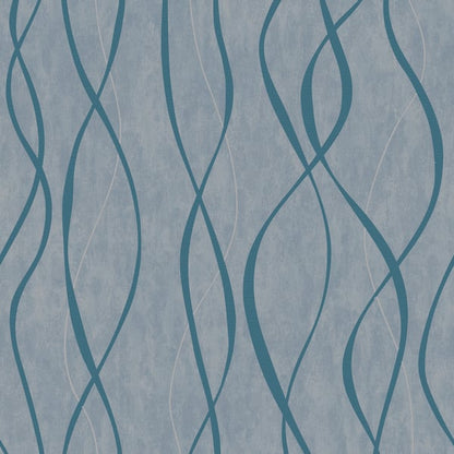 Galerie Wallcoverings Special Fx 2 Glitter Ribbons Galerie Wallcoverings  Blue   - G67735