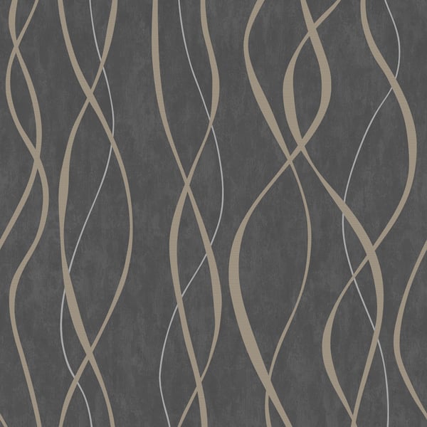 Galerie Wallcoverings Special Fx 2 Glitter Ribbons Galerie Wallcoverings  Bronze, Brown   - G67737