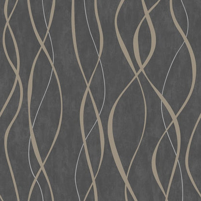 Galerie Wallcoverings Special Fx 2 Glitter Ribbons Galerie Wallcoverings  Bronze, Brown   - G67737
