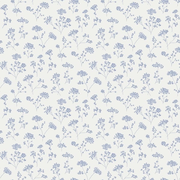 Galerie Wallcoverings Miniatures 2 Parsley Floral Galerie Wallcoverings  Blue   - G67871