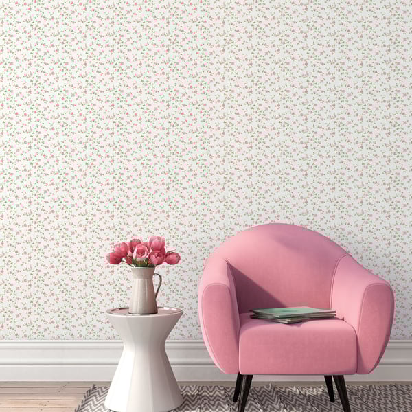 Galerie Wallcoverings Miniatures 2 Rose Trellis Galerie Wallcoverings  White   - G67889