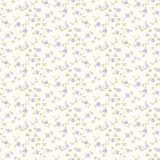 Galerie Wallcoverings Miniatures 2 Rose Trellis Galerie Wallcoverings  Purple, Lilac   - G67890