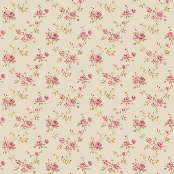 Galerie Wallcoverings Miniatures 2 Rose Floral Galerie Wallcoverings  Cream   - G67893