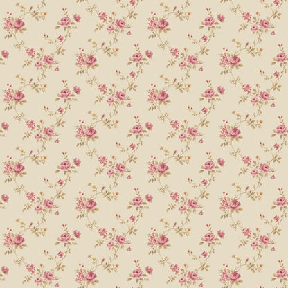 Galerie Wallcoverings Miniatures 2 Rose Floral Galerie Wallcoverings  Cream   - G67893