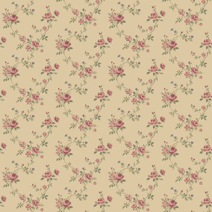 Galerie Wallcoverings Miniatures 2 Rose Floral Galerie Wallcoverings  Beige   - G67894
