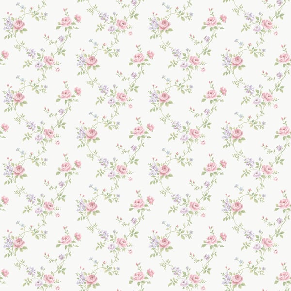 Galerie Wallcoverings Miniatures 2 Rose Floral Galerie Wallcoverings  Cream   - G67896
