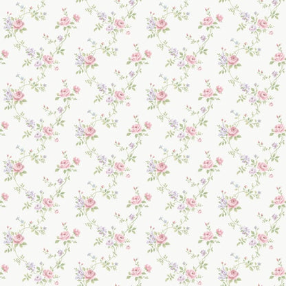 Galerie Wallcoverings Miniatures 2 Rose Floral Galerie Wallcoverings  Cream   - G67896