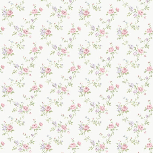 Galerie Wallcoverings Miniatures 2 Rose Floral Galerie Wallcoverings  Cream   - G67896