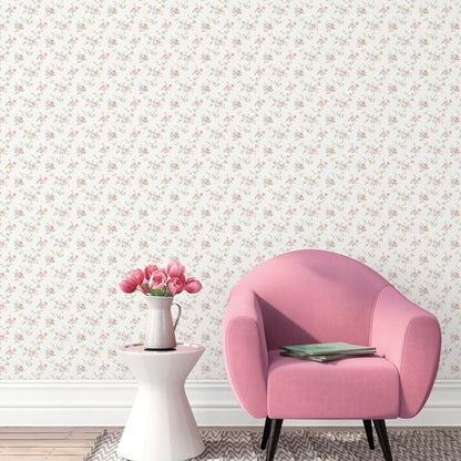 Galerie Wallcoverings Miniatures 2 Rose Floral Galerie Wallcoverings  Cream   - G67896