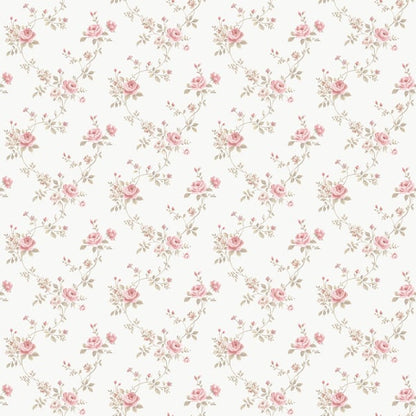 Galerie Wallcoverings Miniatures 2 Rose Floral Galerie Wallcoverings  Cream   - G67897
