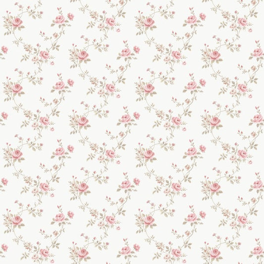 Galerie Wallcoverings Miniatures 2 Rose Floral Galerie Wallcoverings  Cream   - G67897