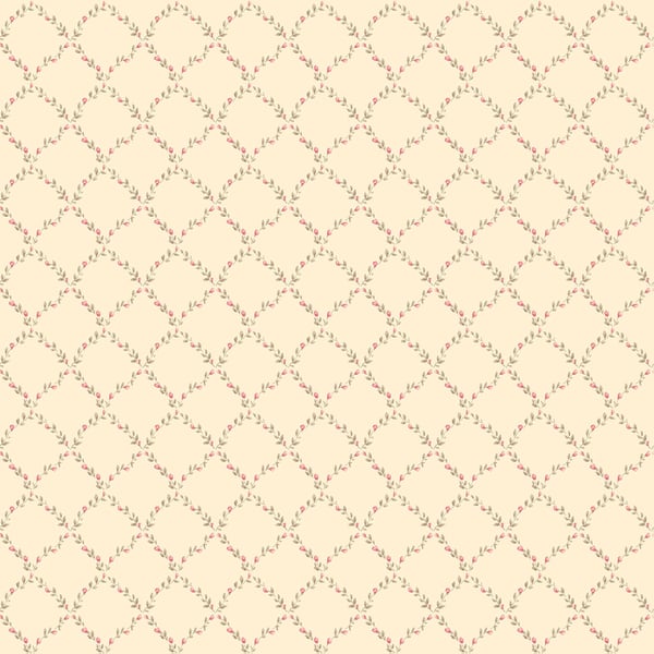 Galerie Wallcoverings Miniatures 2 Geometric Floral Galerie Wallcoverings  Cream   - G67904