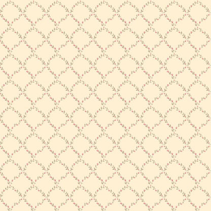 Galerie Wallcoverings Miniatures 2 Geometric Floral Galerie Wallcoverings  Cream   - G67904