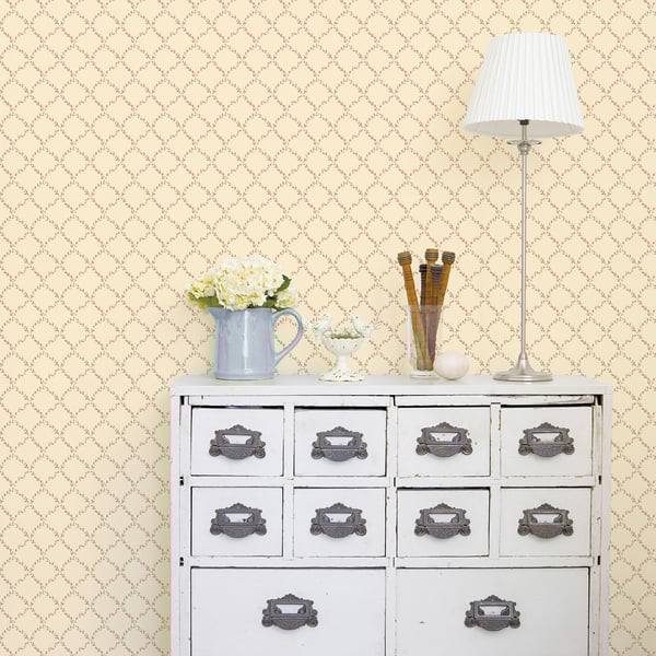Galerie Wallcoverings Miniatures 2 Geometric Floral Galerie Wallcoverings  Cream   - G67904
