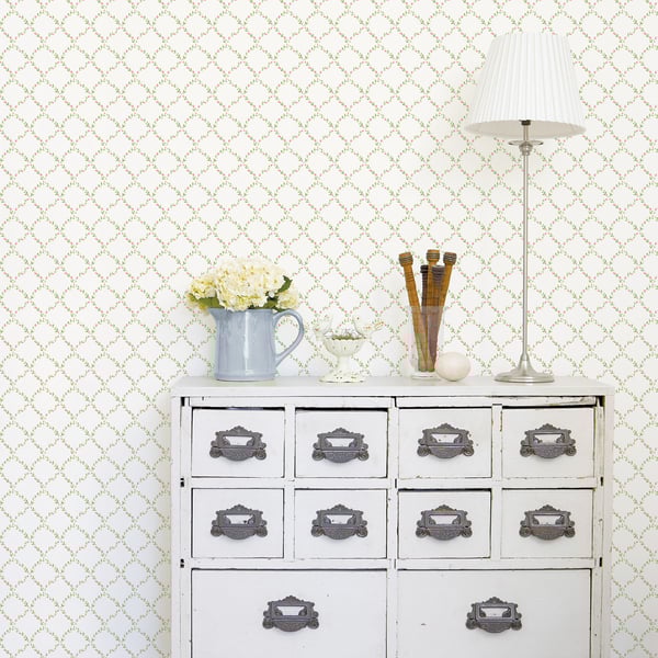 Galerie Wallcoverings Miniatures 2 Geometric Floral Galerie Wallcoverings  White   - G67905